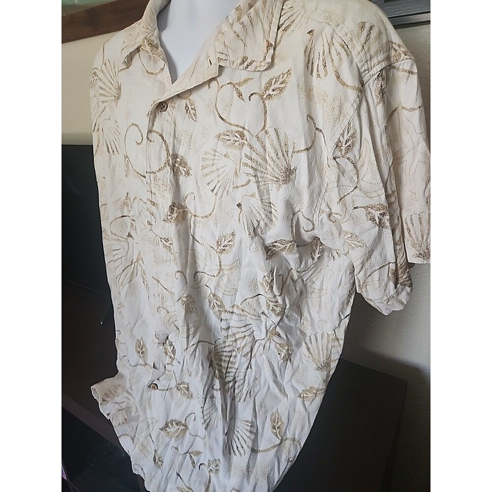 Men's Northcrest Button Up Collard Beach Shirt Size XL - Picture 3 of 5